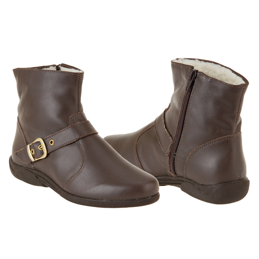 Women's Boot in Genuine Leather Lined with Natural Sheepskin Ref. 107CA